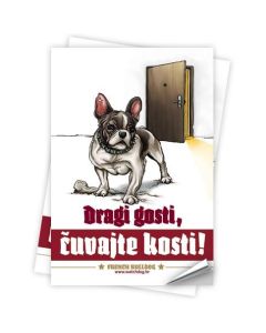 Watchdog: Nalepnica za stan čuvaj se psa Francuski Buldog Beli