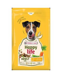 Happy Life: Hrana za odrasle pse malih rasa Adult Mini, Piletina, 2.5 kg