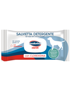 Inodorina: Vlažne maramice za pse Chlorhexidine White Musk, 40 kom
