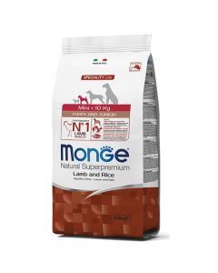 Monge: Hrana za štence malih rasa Monoprotein Mini Puppy and Junior,  Jagnjetina i Pirinač 