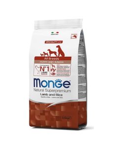 Monge: Hrana za štence Speciality All Breeds Puppy and Junior, Jagnjetina i Pirinač