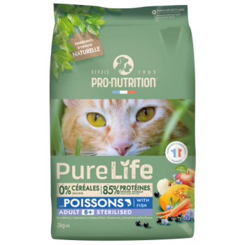 Pro Nutrition Pure Life: Hrana za starije i sterilisane mačke Adult 8+ Sterilised, riba