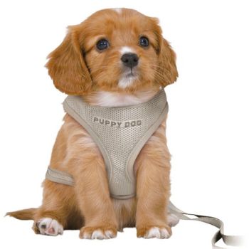 Trixie: Povodac i am za štence Puppy Soft Harness Gray